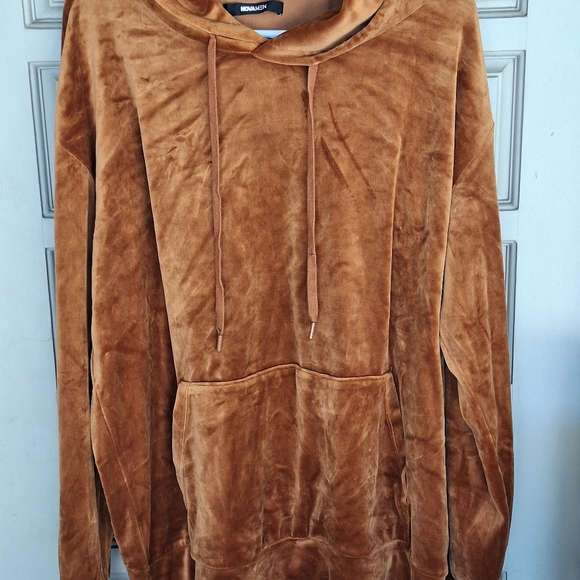 NovaMen Hoodie SzXXL Rust Long Sleeves Kangaroo Pocket Poly/Span Banded Cuff/Hem - Picture 4 of 9